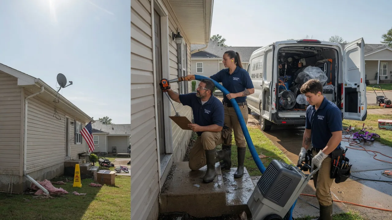 Ceiling Water Damage Restoration in Leslie, MO near me